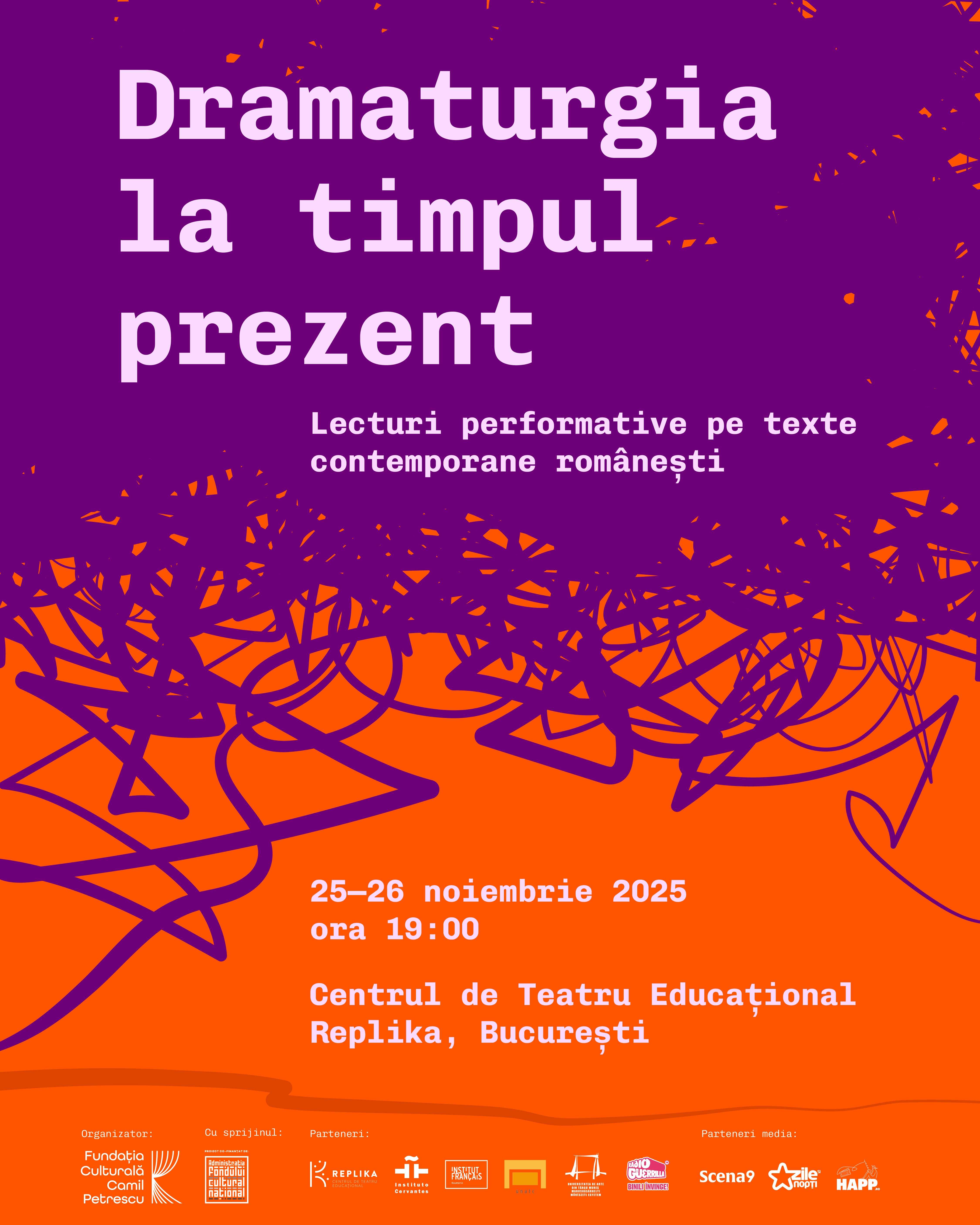 Platforma DRAMATURG.ro debutează cu lecturi performative la Centrul de Teatru Educațional Replika pe 25 și 26 noiembrie